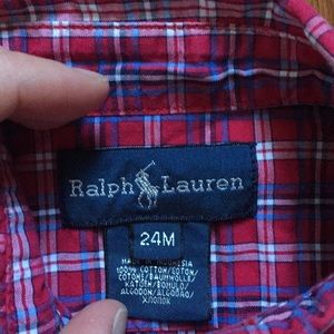 Ralph Lauren Shirts & Tops - Boys Button Down Short Sleeve 24 M Polo Ralph Lauren Shirts & Tops - Boys Button Down Short Sleeve 24 M Polo